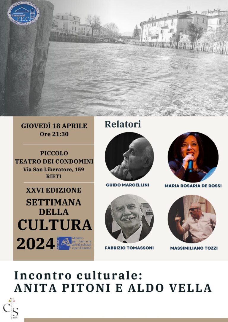 18 aprile 2024 settimana della cultura a rieti